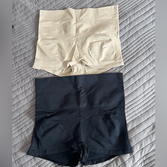 Memoi Other - Black and Cream High-Waisted Shapewear